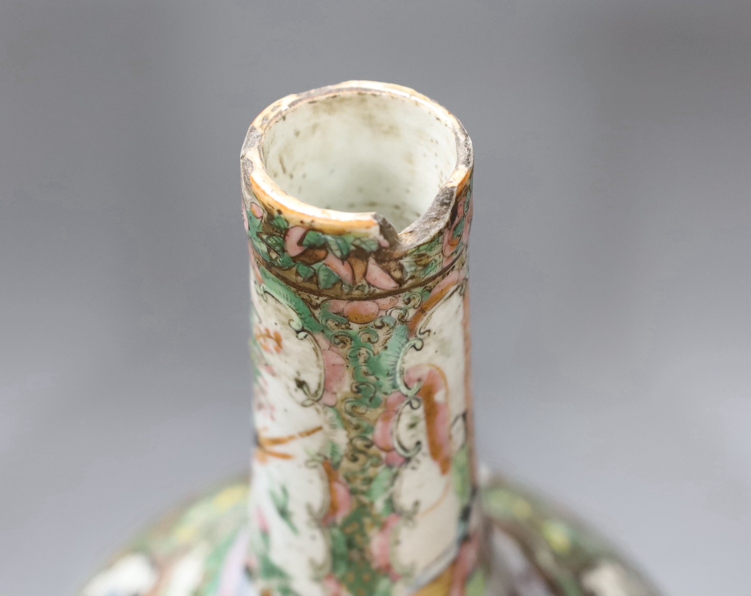 A Satsuma bottle neck vase, 33cm tall